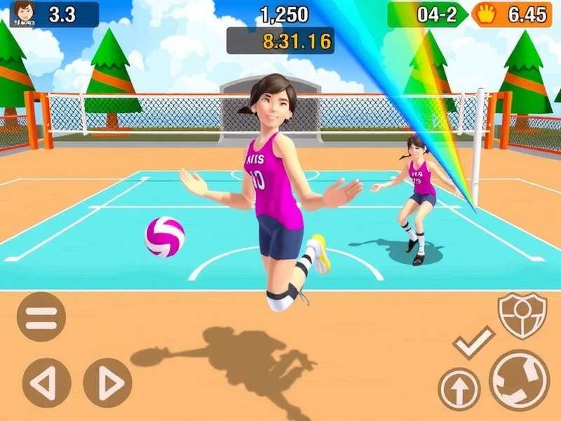 Intense Volleyball Action in UP Volley Supremes UP Volley Supremes Gameplay Screenshot